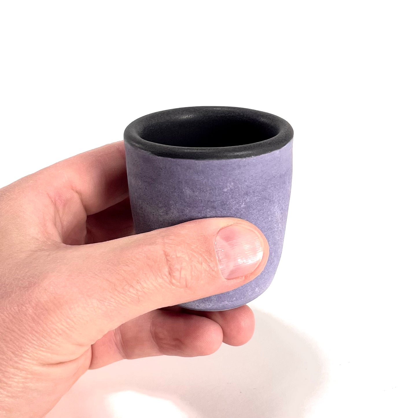 Lavender/Black sake cup