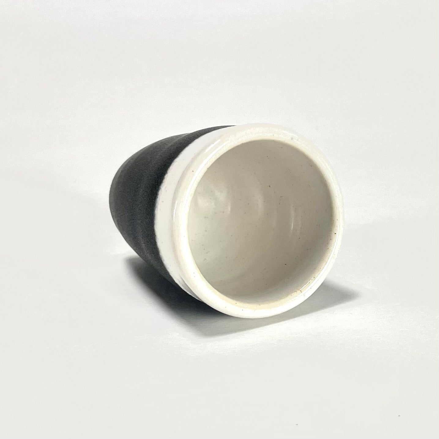 Black/White sake cup