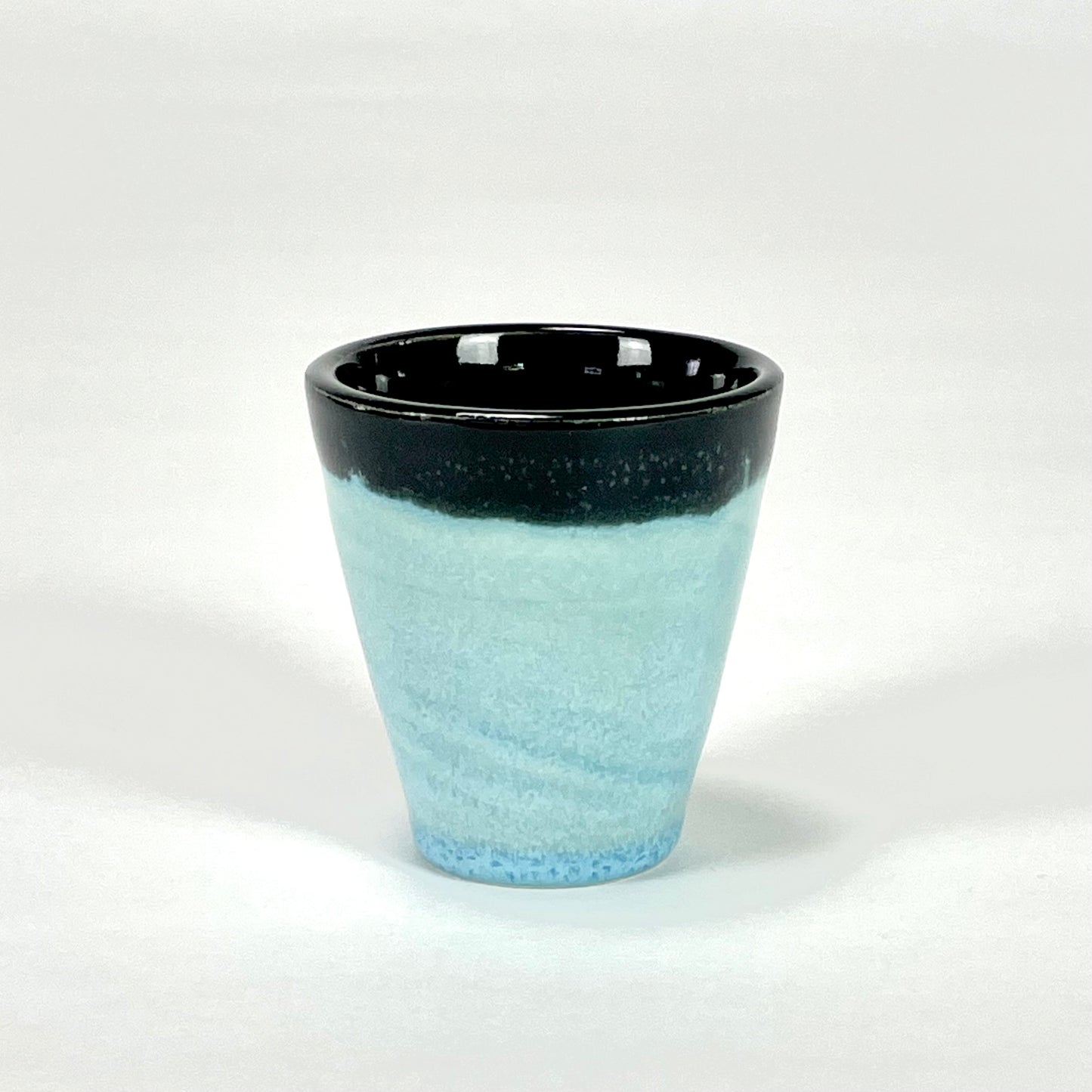 Black/Teal sake cup