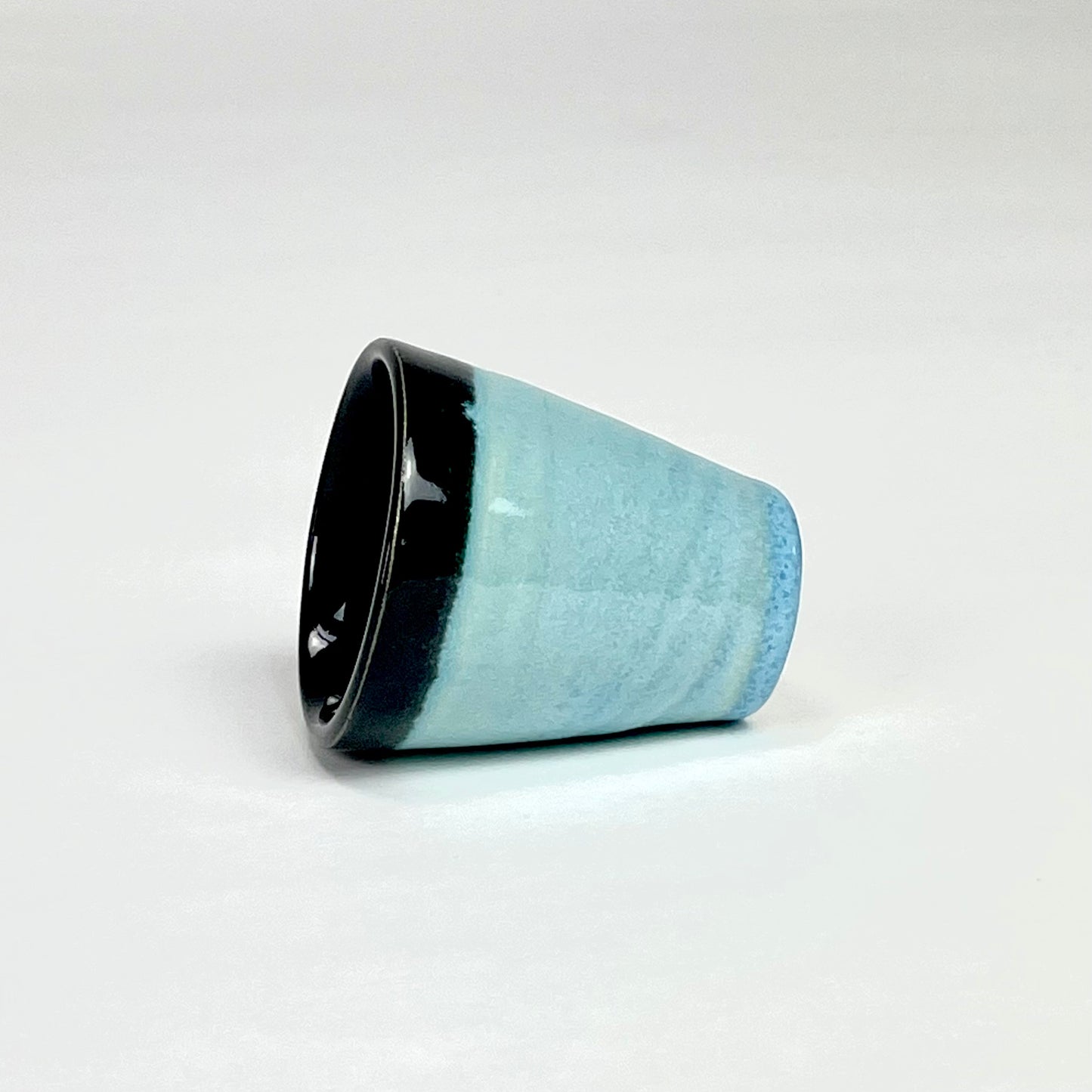 Black/Teal sake cup